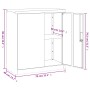 Armario archivador de acero blanco 79x40x90 cm de vidaXL, Armarios archivadores - Ref: Foro24-339732, Precio: 140,60 €, Descu...