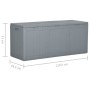 Garten-Aufbewahrungsbox 270 L PP Rattan grau von vidaXL, Aufbewahrungsboxen für den Außenbereich - Ref: Foro24-151235, Preis:...