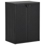 Garden storage cabinet PP rattan black 65x45x88 cm by vidaXL, Lockers and storage cabinets - Ref: Foro24-151236, Price: 159,3...