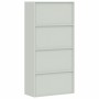 Hellgrauer Aktenschrank aus Stahl, 90 x 40 x 180 cm von vidaXL, Aktenschränke - Ref: Foro24-339753, Preis: 250,99 €, Rabatt: %