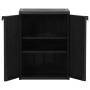 Garden storage cabinet PP rattan black 65x45x88 cm by vidaXL, Lockers and storage cabinets - Ref: Foro24-151236, Price: 159,3...