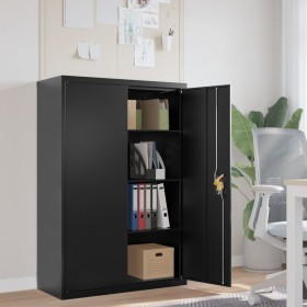 Aktenschrank aus schwarzem Stahl, 90 x 40 x 140 cm von vidaXL, Aktenschränke - Ref: Foro24-339746, Preis: 241,83 €, Rabatt: %