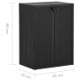 Garden storage cabinet PP rattan black 65x45x88 cm by vidaXL, Lockers and storage cabinets - Ref: Foro24-151236, Price: 159,3...