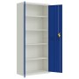 Light gray and blue steel filing cabinet 90x40x200 cm by vidaXL, Filing cabinets - Ref: Foro24-339766, Price: 291,77 €, Disco...