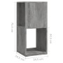 Concrete gray chipboard swivel cabinet 34.5x34.5x75.5 cm by vidaXL, Bookcases and shelves - Ref: Foro24-339559, Price: 60,15 ...