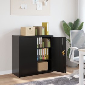 Black steel filing cabinet 90x40x90 cm by vidaXL, Filing cabinets - Ref: Foro24-339730, Price: 196,41 €, Discount: %