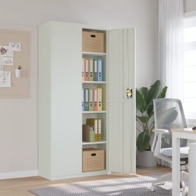 Hellgrauer Aktenschrank aus Stahl, 90 x 40 x 200 cm von vidaXL, Aktenschränke - Ref: Foro24-339761, Preis: 343,93 €, Rabatt: %