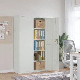 Aktenschrank aus hellgrauem Stahl 105x40x180 cm von vidaXL, Aktenschränke - Ref: Foro24-339769, Preis: 332,12 €, Rabatt: %