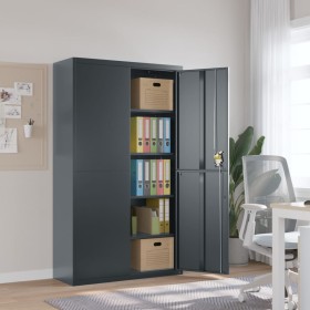 Anthrazitgrauer Aktenschrank aus Stahl, 105 x 40 x 180 cm von vidaXL, Aktenschränke - Ref: Foro24-339771, Preis: 302,99 €, Ra...