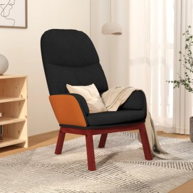 Sillón de relax de tela negro de vidaXL, Sillones - Ref: Foro24-341066, Precio: 106,30 €, Descuento: %