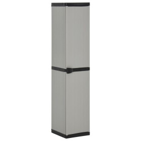 Garden cabinet with 3 shelves gray and black 34x40x168 cm by vidaXL, Lockers and storage cabinets - Ref: Foro24-340985, Price...