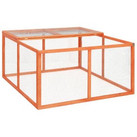 Solid spruce wood rabbit hutch 124x120x60 cm by vidaXL, Cages and habitats for small animals - Ref: Foro24-170876, Price: 121...