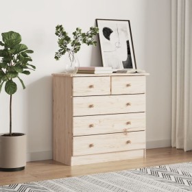 Tall solid pine wood dresser 77x35x73 cm by vidaXL, Drawers - Ref: Foro24-353921, Price: 172,39 €, Discount: %