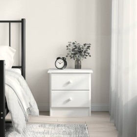 Tall solid white pine wood bedside table 41x35x41 cm by vidaXL, Nightstands - Ref: Foro24-353916, Price: 53,99 €, Discount: %