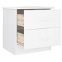 Tall solid white pine wood bedside table 41x35x41 cm by vidaXL, Nightstands - Ref: Foro24-353916, Price: 53,93 €, Discount: %