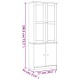 ALTA Glasvitrine aus massivem Kiefernholz 77x35x186,5 cm von vidaXL, Sideboards - Ref: Foro24-353949, Preis: 327,03 €, Rabatt: %