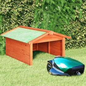 Solid fir wood robotic lawnmower shed 72x87x50 cm by vidaXL, Lawn Mower Covers - Ref: Foro24-170878, Price: 120,99 €, Discoun...