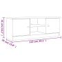 ALTA TV cabinet solid white pine wood 112x35x41 cm by vidaXL, TV Furniture - Ref: Foro24-353936, Price: 80,36 €, Discount: %