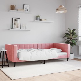 Sofá cama terciopelo rosa 90x200 cm de vidaXL, Camas y somieres - Ref: Foro24-354011, Precio: 230,99 €, Descuento: %