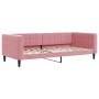 Pink velvet sofa bed 90x200 cm by vidaXL, Beds and slatted bases - Ref: Foro24-354011, Price: 230,99 €, Discount: %