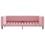 Pink velvet sofa bed 90x200 cm by vidaXL, Beds and slatted bases - Ref: Foro24-354011, Price: 230,99 €, Discount: %