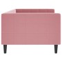 Pink velvet sofa bed 90x200 cm by vidaXL, Beds and slatted bases - Ref: Foro24-354011, Price: 230,99 €, Discount: %