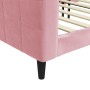 Pink velvet sofa bed 90x200 cm by vidaXL, Beds and slatted bases - Ref: Foro24-354011, Price: 230,99 €, Discount: %