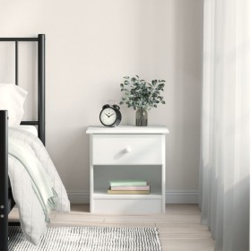 Tall solid white pine wood bedside table 41x35x41 cm by vidaXL, Nightstands - Ref: Foro24-353914, Price: 48,48 €, Discount: %