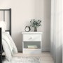 Tall solid white pine wood bedside table 41x35x41 cm by vidaXL, Nightstands - Ref: Foro24-353914, Price: 46,48 €, Discount: %