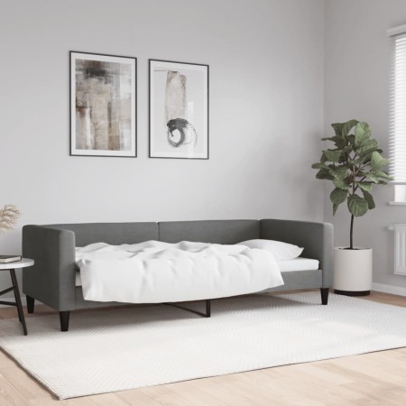 Sofá cama tela gris oscuro 80x200 cm de vidaXL, Camas y somieres - Ref: Foro24-353979, Precio: 212,42 €, Descuento: %