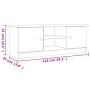 Mueble de TV ALTA madera maciza de pino 112x35x41 cm de vidaXL, Muebles TV - Ref: Foro24-353935, Precio: 80,99 €, Descuento: %