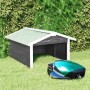 Gray and white fir wood robotic lawnmower shed by vidaXL, Lawn Mower Covers - Ref: Foro24-170879, Price: 125,25 €, Discount: %