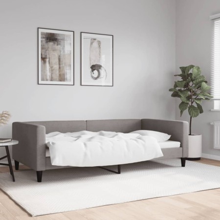 Sofá cama tela gris taupe 100x200 cm de vidaXL, Camas y somieres - Ref: Foro24-353991, Precio: 219,99 €, Descuento: %