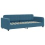 Blue velvet sofa bed 80x200 cm by vidaXL, Beds and slatted bases - Ref: Foro24-354050, Price: 212,46 €, Discount: %