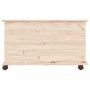 Baúl de almacenaje con ruedas ALTA madera maciza 73x39,5x44 cm de vidaXL, Baúles de almacenamiento - Ref: Foro24-353927, Prec...