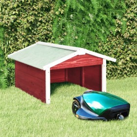 Robotic lawnmower shed made of red and white fir wood by vidaXL, Lawn Mower Covers - Ref: Foro24-170881, Price: 118,99 €, Dis...