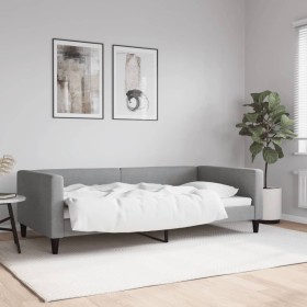 Sofá cama tela gris claro 100x200 cm de vidaXL, Camas y somieres - Ref: Foro24-353988, Precio: 219,09 €, Descuento: %