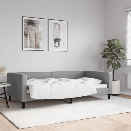 Sofá cama tela gris claro 100x200 cm de vidaXL, Camas y somieres - Ref: Foro24-353988, Precio: 221,78 €, Descuento: %