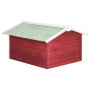 Caseta de cortacésped robótico madera abeto rojo y blanco de vidaXL, Fundas para cortadoras de césped - Ref: Foro24-170881, P...