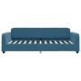 Blue velvet sofa bed 90x200 cm by vidaXL, Beds and slatted bases - Ref: Foro24-354057, Price: 230,99 €, Discount: %