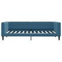 Blue velvet sofa bed 90x200 cm by vidaXL, Beds and slatted bases - Ref: Foro24-354007, Price: 232,99 €, Discount: %