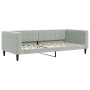 Light gray velvet sofa bed 90x200 cm by vidaXL, Beds and slatted bases - Ref: Foro24-354008, Price: 265,11 €, Discount: %