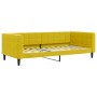 Sofá cama terciopelo amarillo 90x200 cm de vidaXL, Camas y somieres - Ref: Foro24-354013, Precio: 215,27 €, Descuento: %