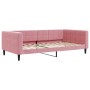 Pink velvet sofa bed 100x200 cm by vidaXL, Beds and slatted bases - Ref: Foro24-354018, Price: 221,99 €, Discount: %