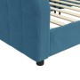 Blue velvet sofa bed 100x200 cm by vidaXL, Beds and slatted bases - Ref: Foro24-354064, Price: 226,52 €, Discount: %