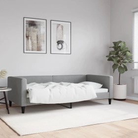 Light gray fabric sofa bed 90x190 cm by vidaXL, Beds and slatted bases - Ref: Foro24-353993, Price: 210,66 €, Discount: %