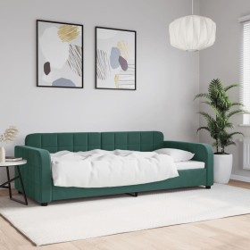 Dark green velvet sofa bed 90x200 cm by vidaXL, Beds and slatted bases - Ref: Foro24-354060, Price: 216,24 €, Discount: %