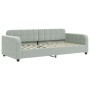 Light gray velvet sofa bed 90x200 cm by vidaXL, Beds and slatted bases - Ref: Foro24-354058, Price: 218,89 €, Discount: %