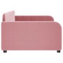 Pink velvet sofa bed 90x200 cm by vidaXL, Beds and slatted bases - Ref: Foro24-354061, Price: 216,24 €, Discount: %