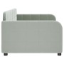 Sofá cama terciopelo gris claro 90x200 cm de vidaXL, Camas y somieres - Ref: Foro24-354058, Precio: 218,89 €, Descuento: %